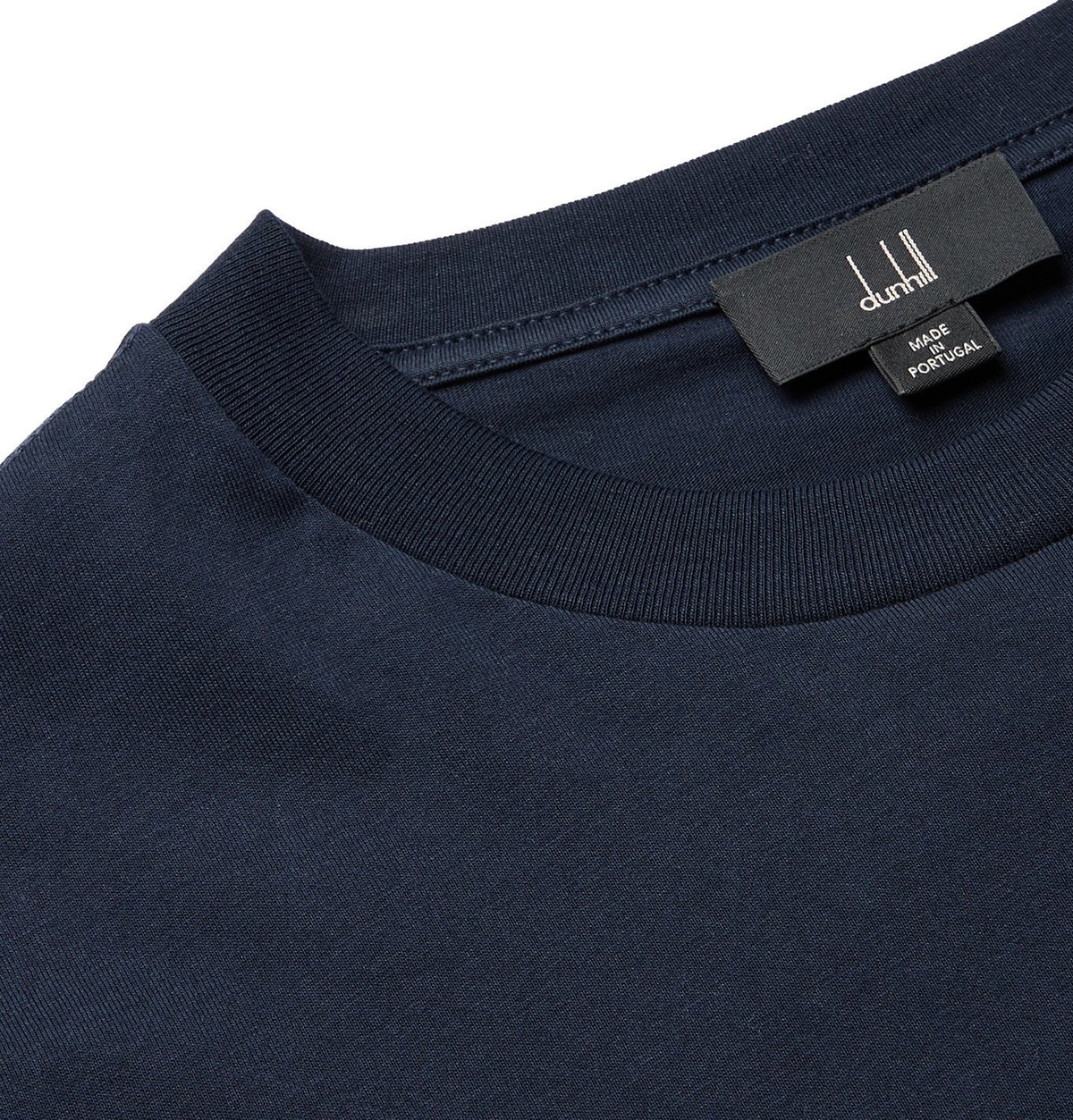 DUNHILL - Logo-Embroidered Cotton-Jersey T-Shirt - Blue Dunhill