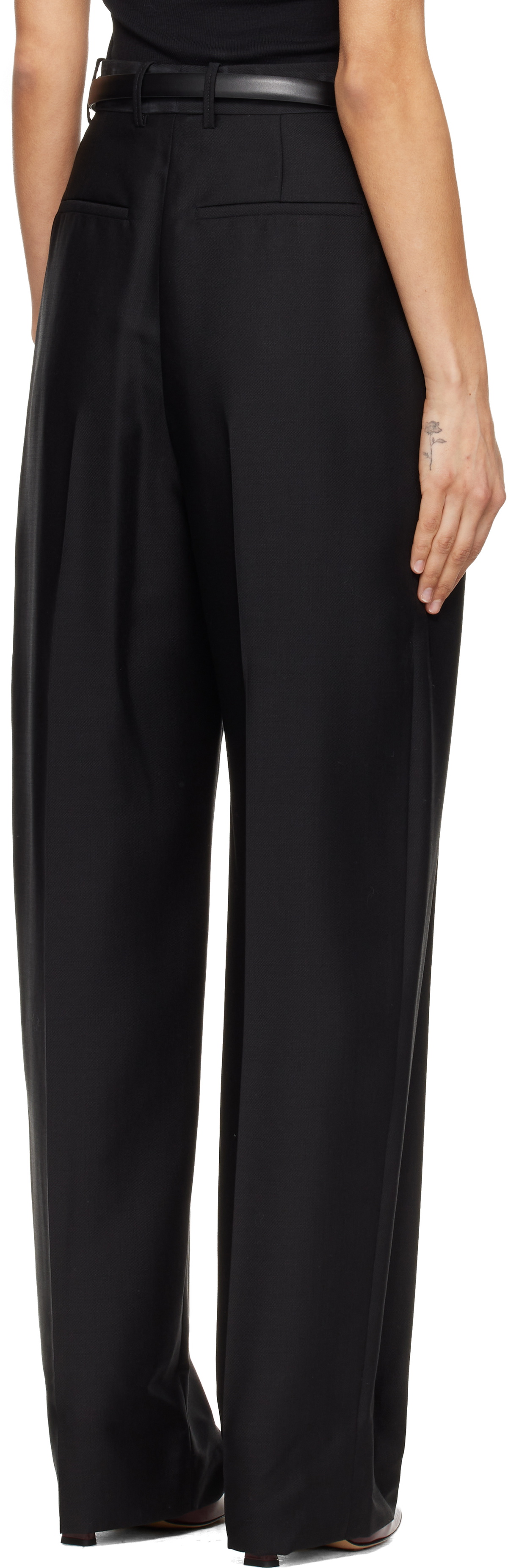 WARDROBE.NYC Black Light Mid Rise Trousers