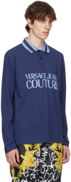 Versace Jeans Couture Navy Printed Polo