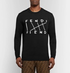 Fendi - Logo-Jacquard Cotton Sweater - Men - Black