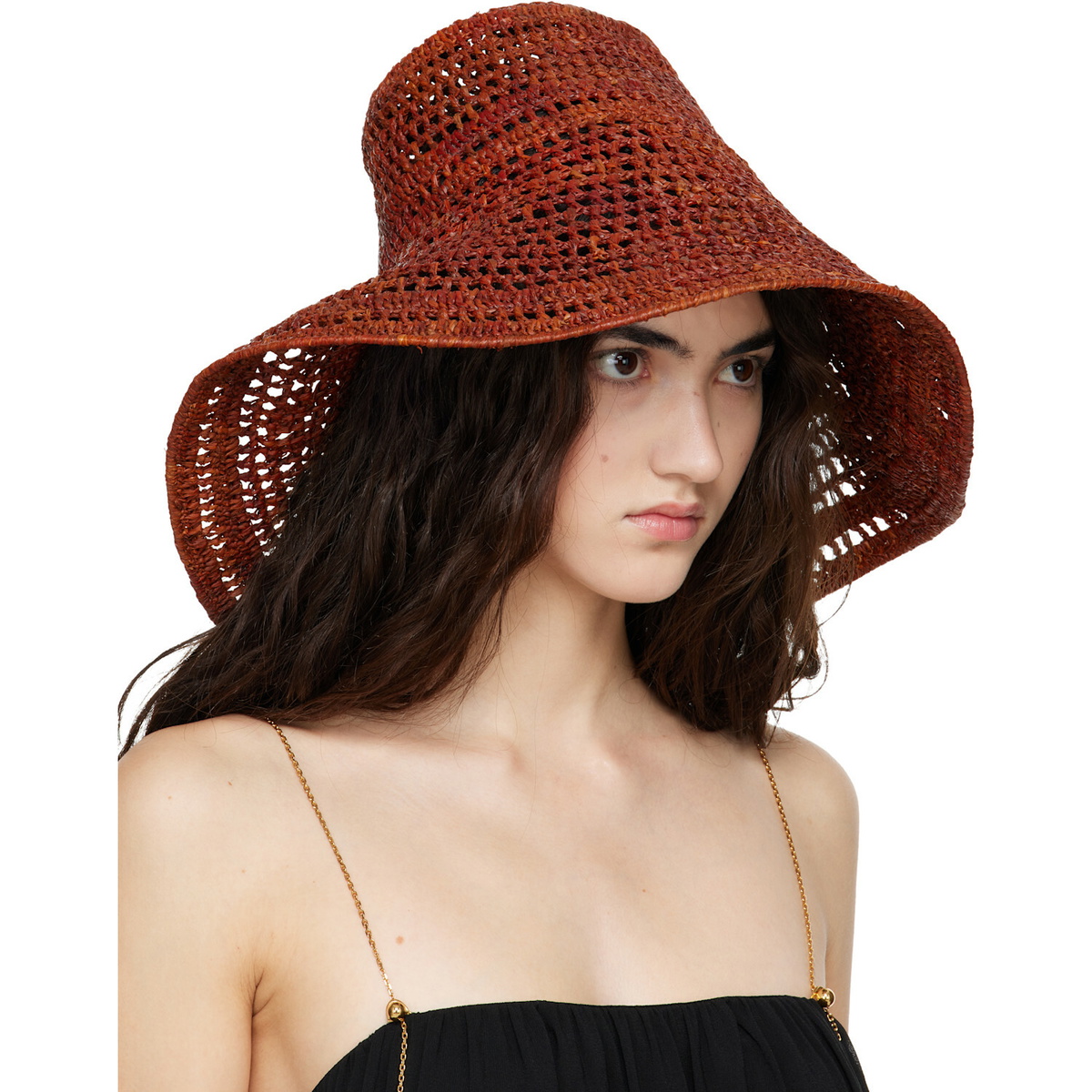 Chloé Brown 'The Chloé Raffia Capeline' Beach Hat