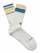 Rostersox - Ros Striped Ribbed Cotton-Blend Socks