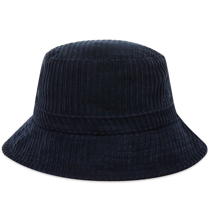 Photo: A.P.C. Men's Mark Corduroy Bucket Hat in Dark Navy