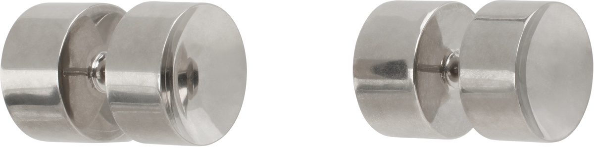 HUGO KREIT Silver Eclipse Plug Earrings