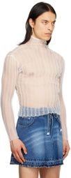 EGONlab White Transparent Turtleneck