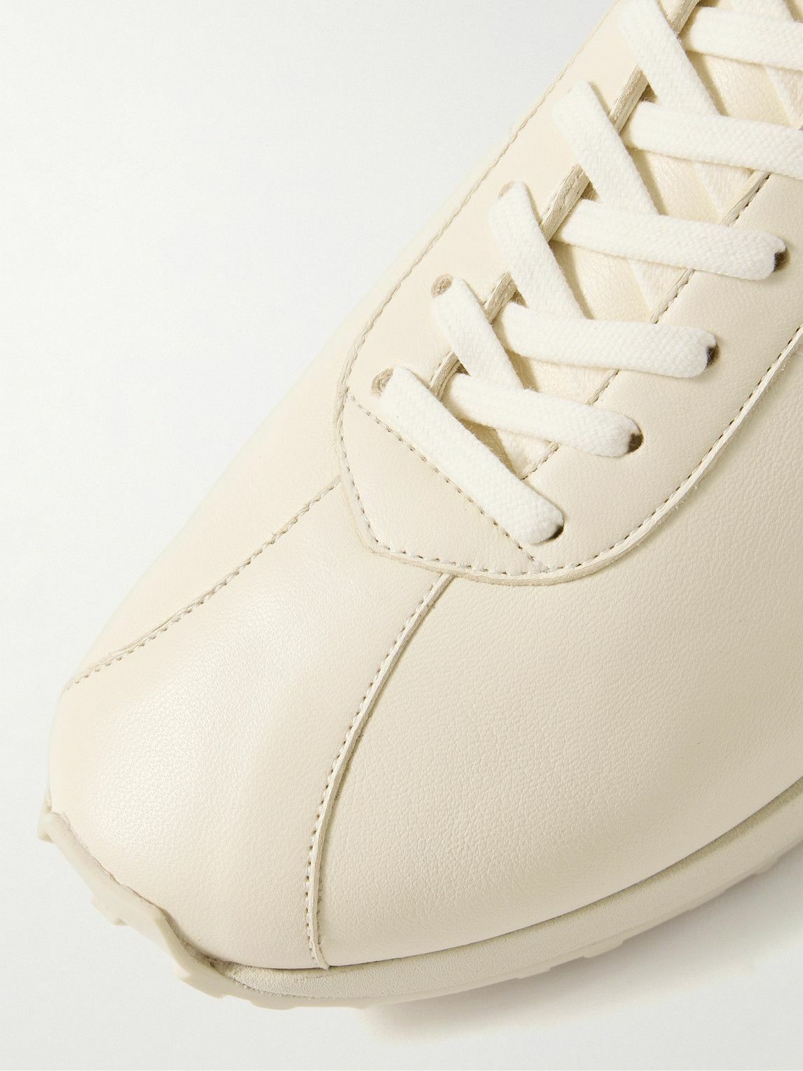 The Row - Mica Leather Sneakers - Neutrals