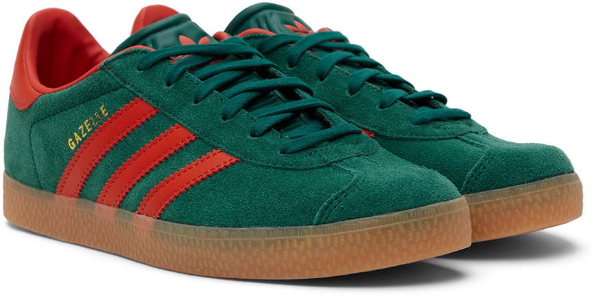adidas Kids Kids Green & Orange Gazelle Big Kids Sneakers adidas