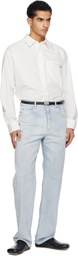 MM6 Maison Margiela Black Numeric Leather Belt