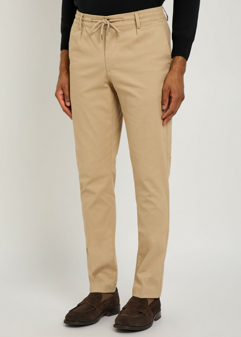 Aurélien Urban Stretch-cotton Trousers Beige