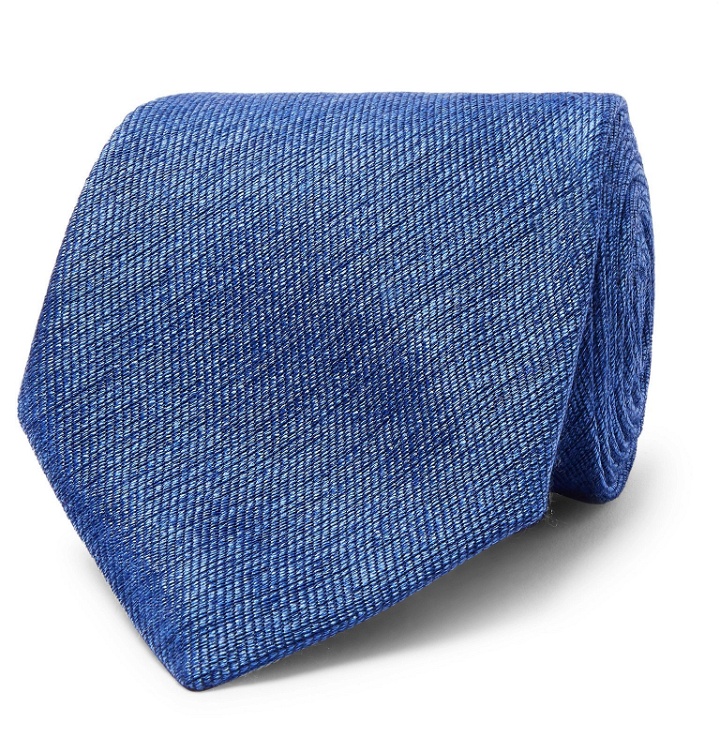 Photo: Charvet - 8cm Silk Tie - Blue