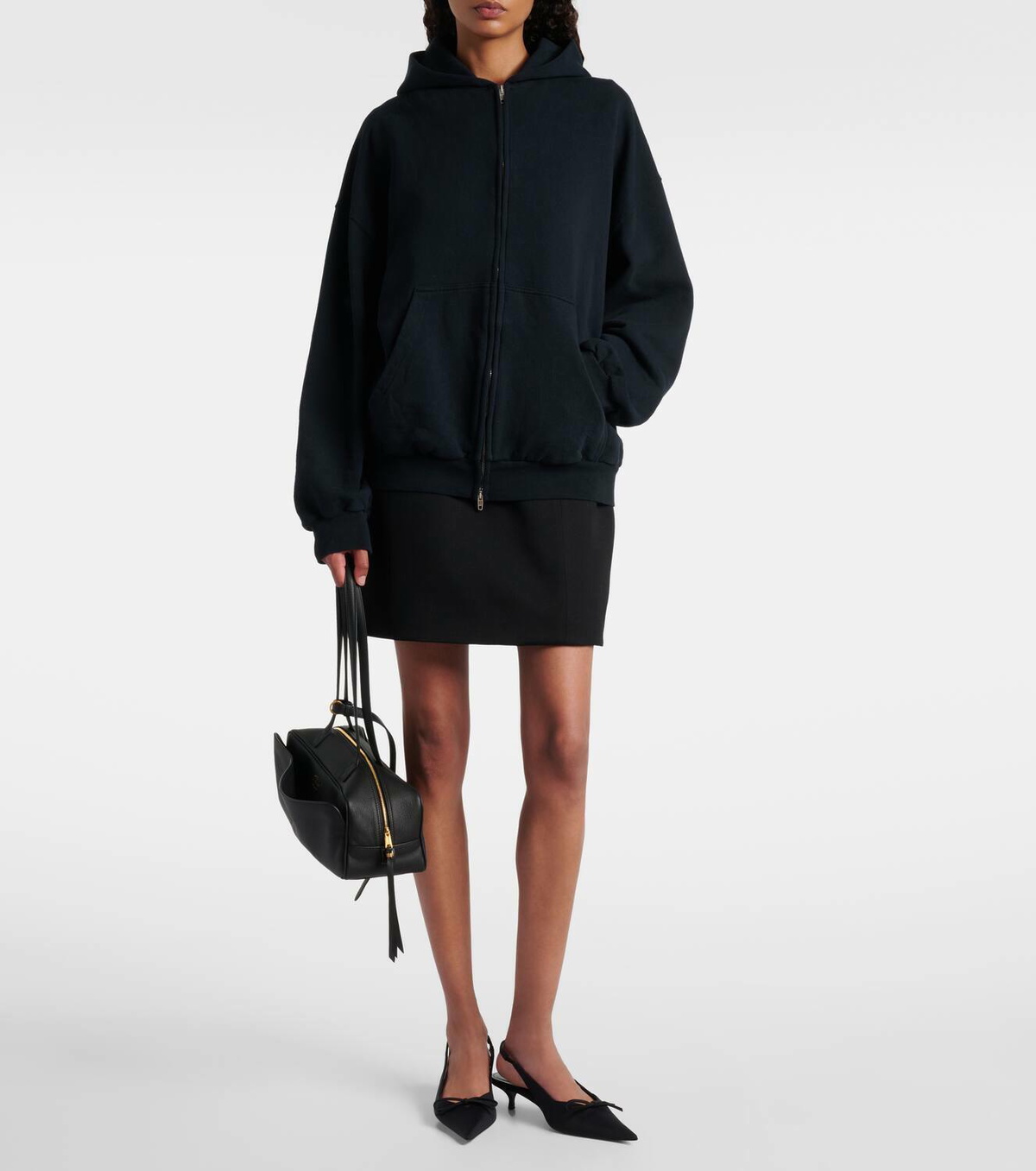 Balenciaga Zip-up cotton hoodie