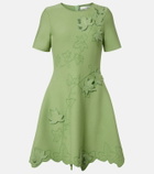 Oscar de la Renta Ivy cutout embroidered minidress
