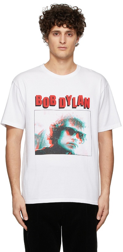 Photo: WACKO MARIA White Bob Dylan 'Guilty Parties' T-Shirt