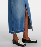Givenchy High-rise denim midi skirt