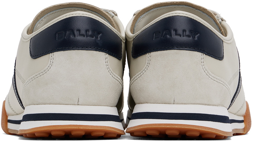 Bally Off-White & Navy Sonney Sneakers