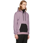 Diet Butcher Slim Skin Purple Panelled Pullover Hoodie