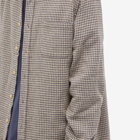 Portuguese Flannel Men's Abstract Houndstooth Shirt in Charcoal