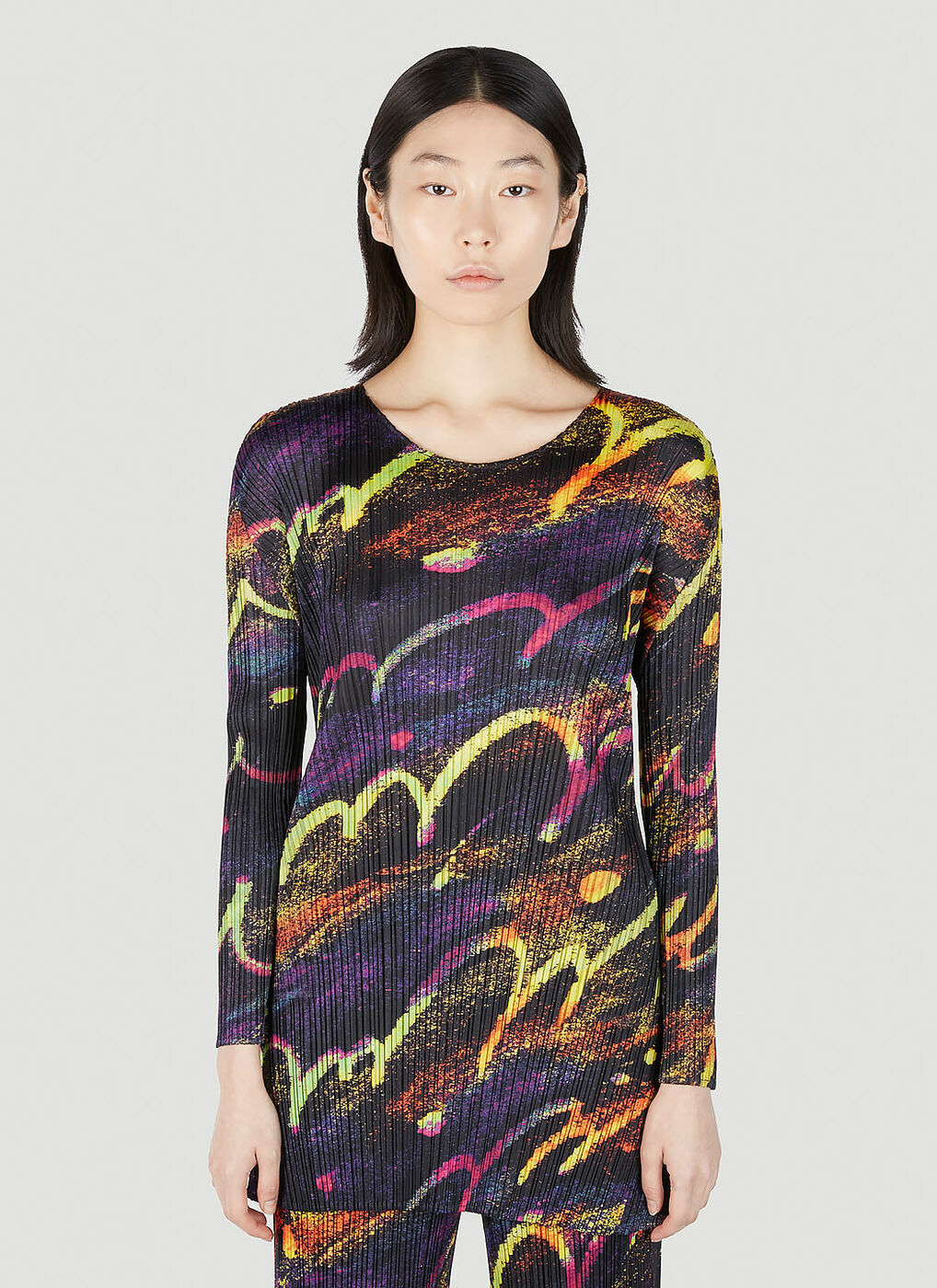 Pleats Please Issey Miyake - Jump & Turn Tunic Top in Purple