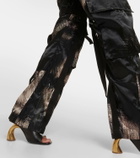 Louisa Ballou Printed low-rise straight cargo pants
