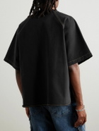 Rhude - Logo-Embroidered Denim Baseball Shirt - Black