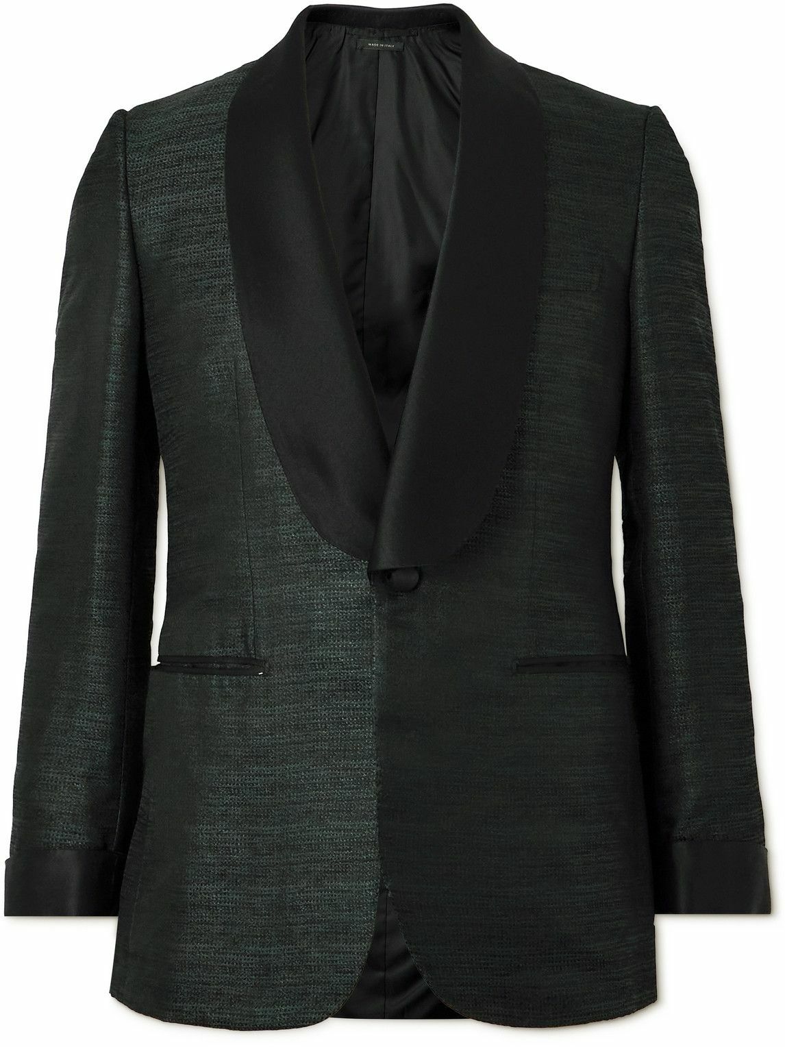 thumbnail image 2 of VINCI Men's Silver Sequins Disco Shawl Collar Tuxedo Jacket Blazer – Wedding Formal 2 of 4