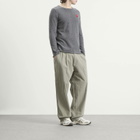 Comme des Garçons Play U Sweater Red Emblem Knit in Mid Grey