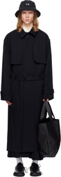Y-3 Black Twill Coat