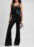 Dorothee Schumacher Shimmering Attraction Sequin-embellished Trousers Navy