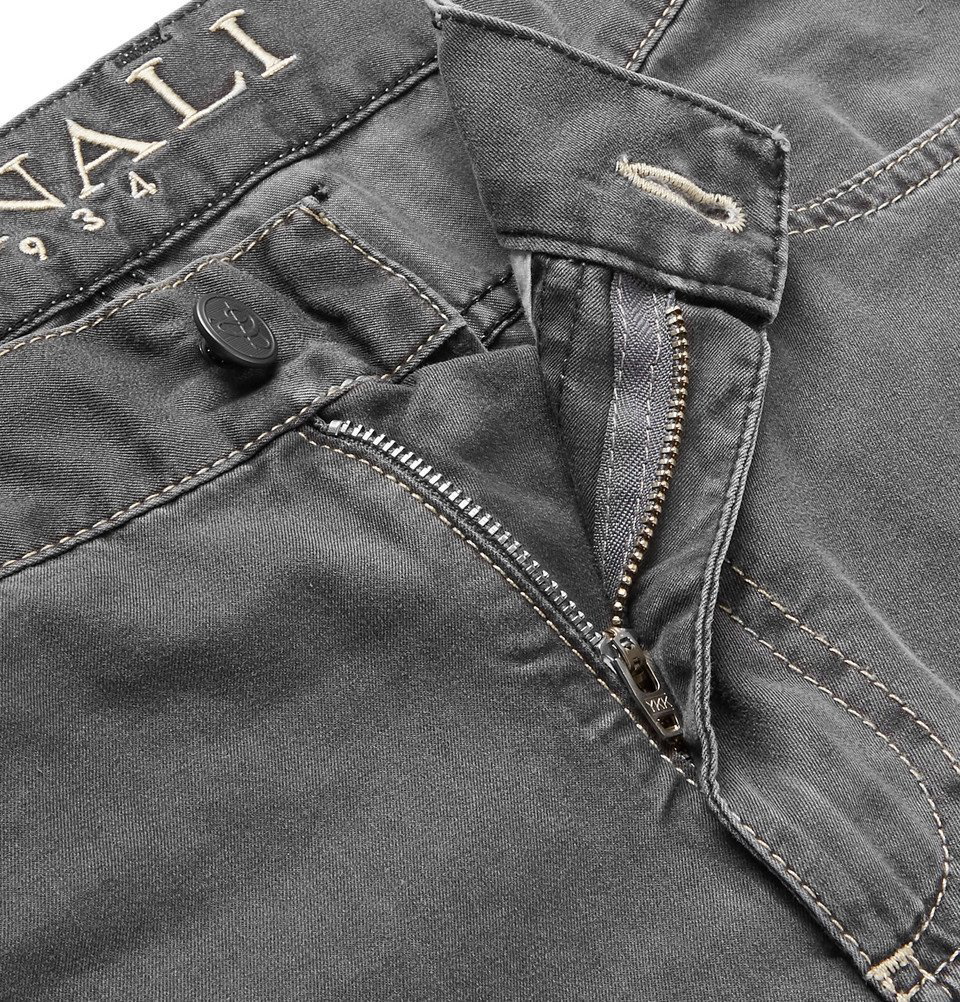 Canali - Slim-Fit Washed Cotton-Blend Denim Jeans - Men - Gray Canali