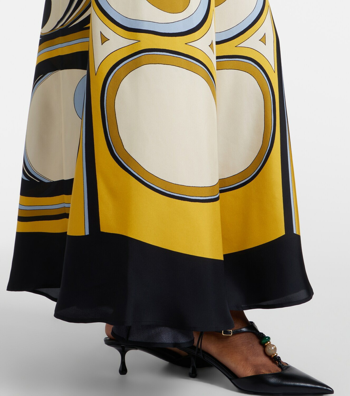 La DoubleJ Muumuu printed silk twill maxi dress