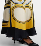 La DoubleJ Muumuu printed silk twill maxi dress
