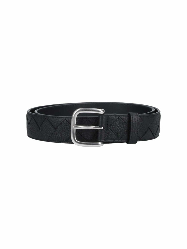 Bottega Veneta - 2.5cm Leather, Webbing and Silver-Tone Belt  display picture 1