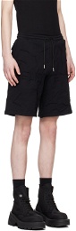 HELIOT EMIL Black Quadratic Shorts