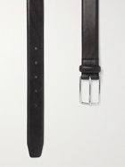 HUGO BOSS - 3cm Leather Belt - Black - EU 95