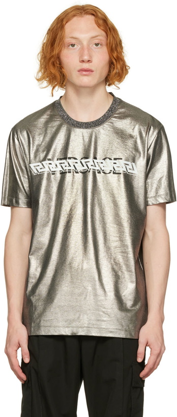Photo: Versace Silver Metallic T-Shirt