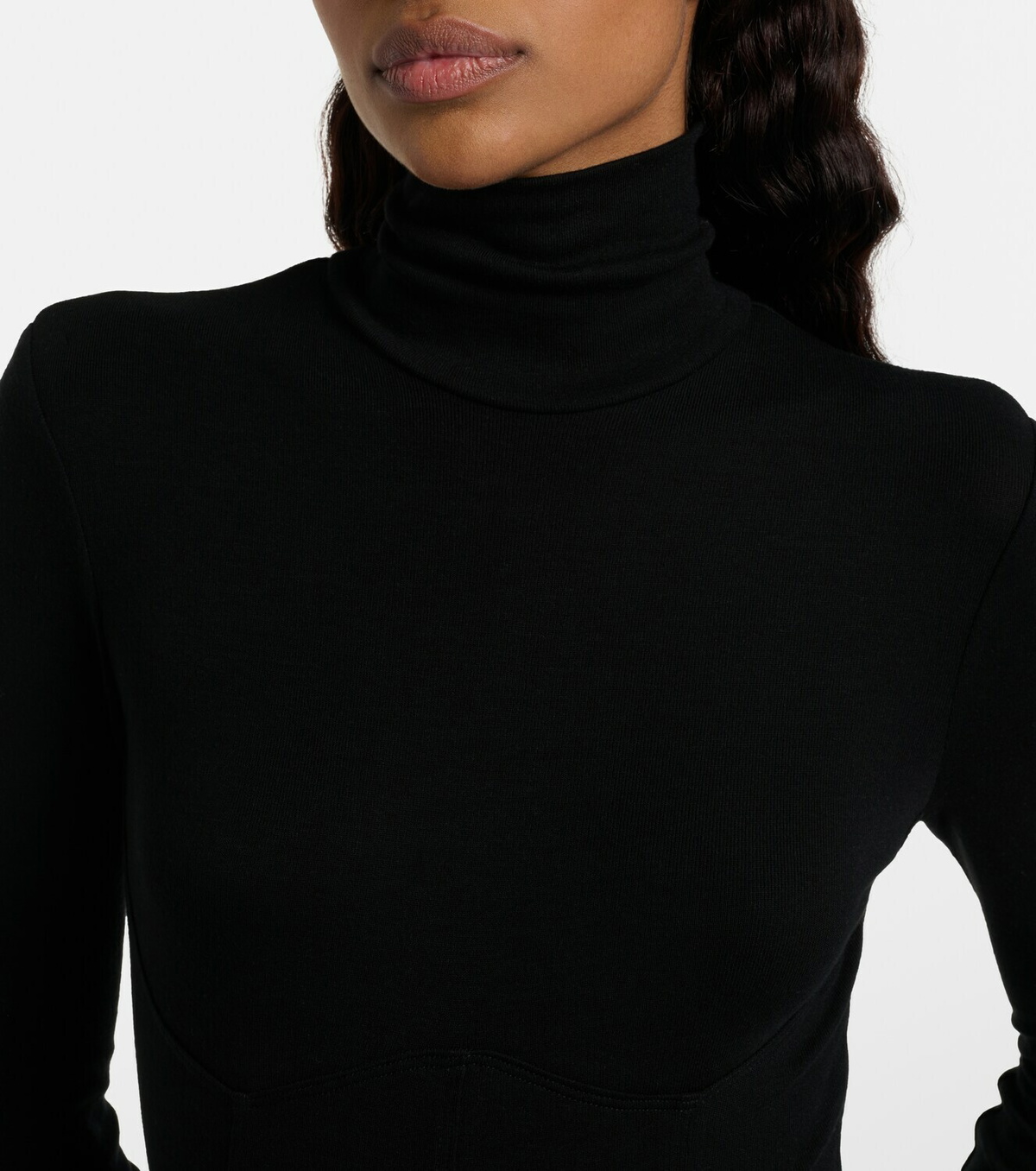 Agolde Wilma jersey turtleneck bodysuit