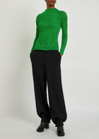 Issey Miyake Pleated Chiffon top Green