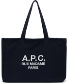 A.P.C. Navy Diane 'Rue Madame' Shopping Tote