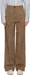 UMBER POSTPAST Brown Creased Trousers