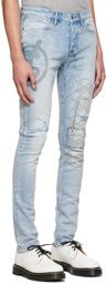 Ksubi Blue Van Winkle Dollar Jeans