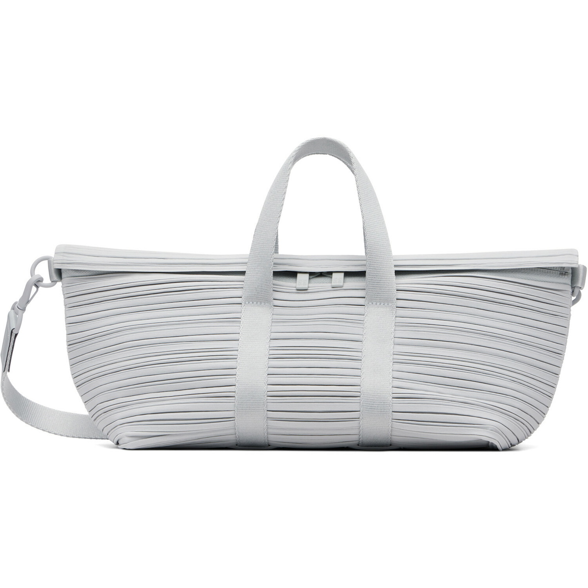 PLEATS PLEASE ISSEY MIYAKE Gray Pleats Boston Bag