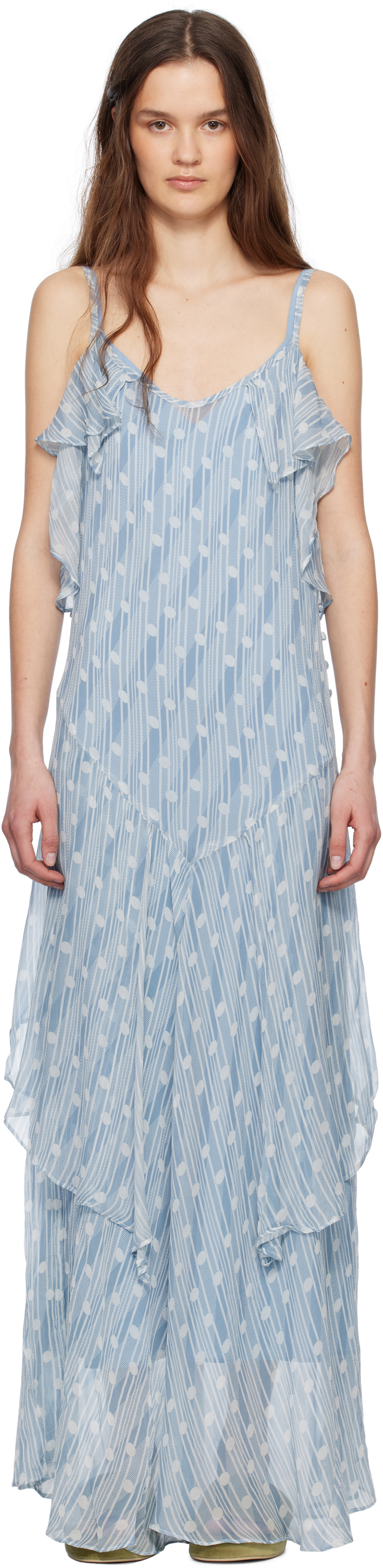 Bode White Linen Blevoir Dress Bode