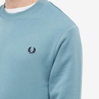 Fred Perry Authentic Men's Crew Neck Sweat in Ash Blue