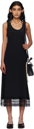 Simone Rocha Black Trim Slip Midi Dress