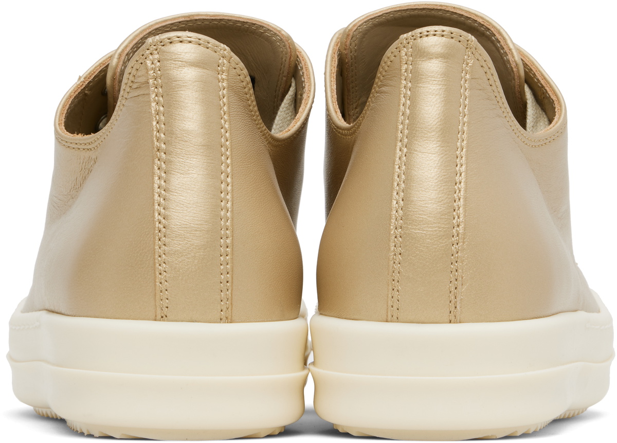 Rick Owens Gold Hollywood Low Sneaks Sneakers Rick Owens