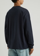 Mki Miyuki Zoku Logo-print Cotton top Navy