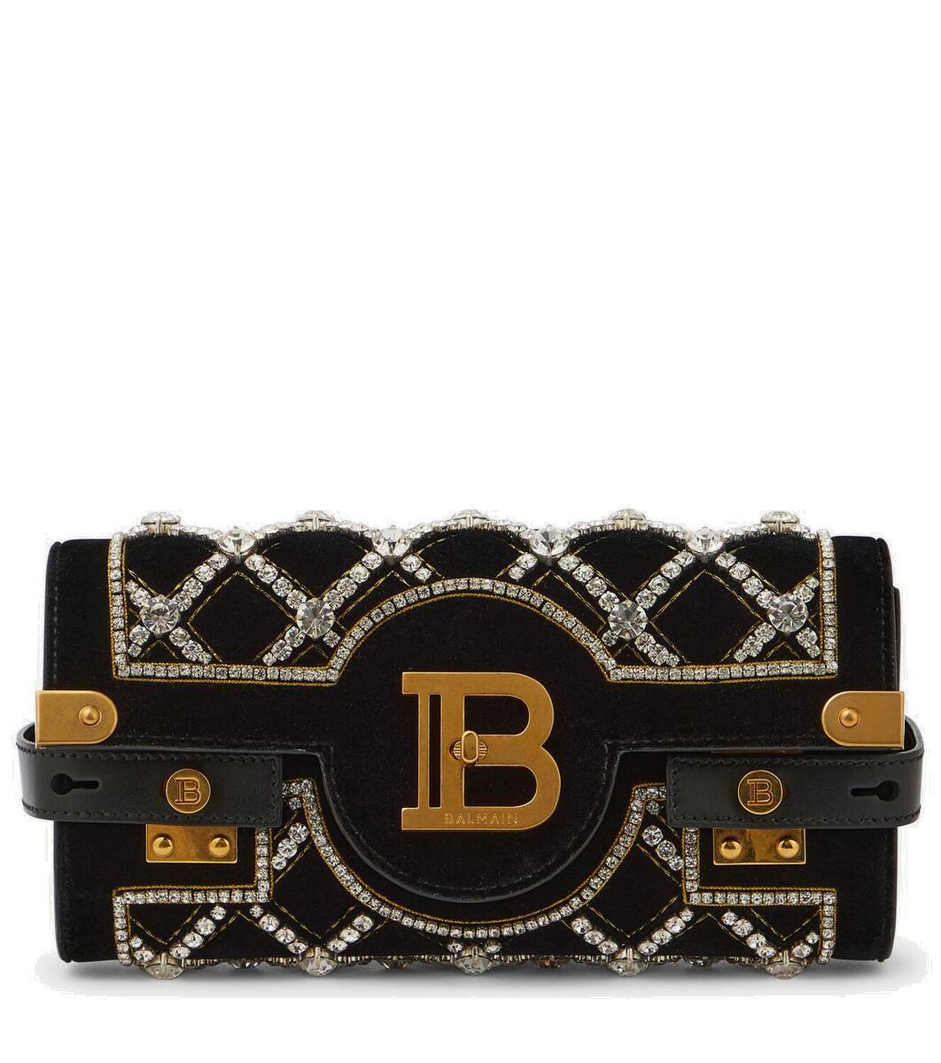 クラッチバッグ Balmain B-Buzz 23 Clutch - Leather - Black B-Buzz Pouch 23 leather clutch - Women | BALMAIN