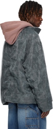 Juun.J Gray Organza Padded Jacket