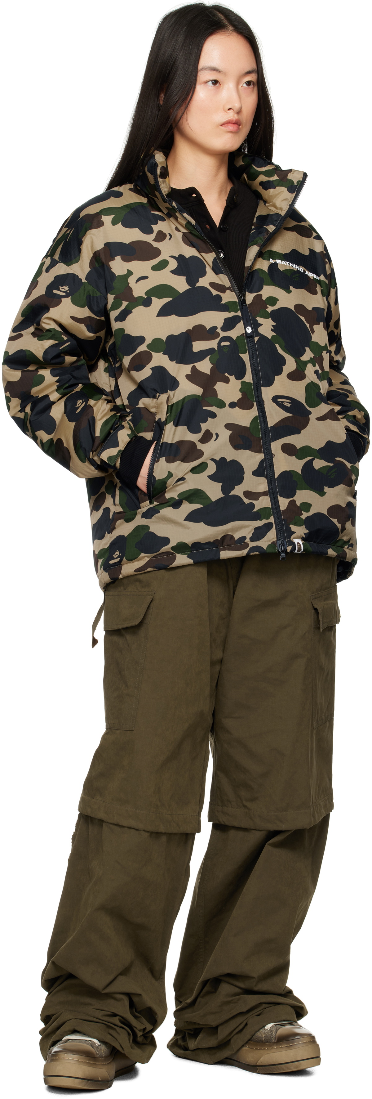 BAPE Khaki 1st Camo Down Jacket