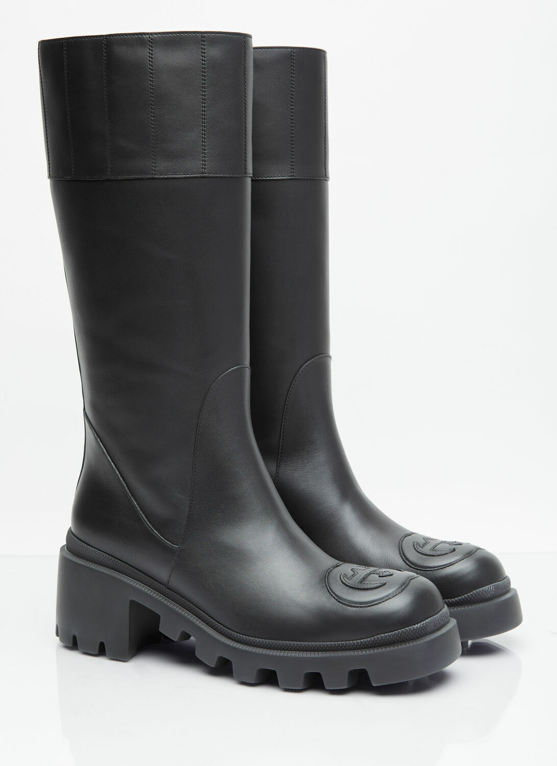 Gucci Interlocking G High Leather Boots